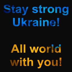 No war in Ukraine. Stop war. All world with you Ukraine. No war.
