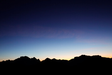 View of Sella gruppe or Gruppo di Sella, South Tirol, Dolomites mountains, Italy	