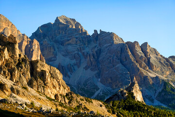 Mountain peaks of the Sexten or Sesto Dolomites, Trentino-Alto Adige, Italy, Europe