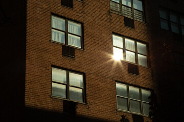 light shining off a window