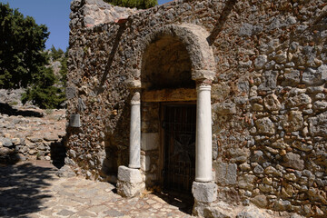 ruins of the old Greek village of Palio Pyli on the island of Kos