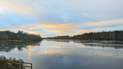 sunrise over the lake