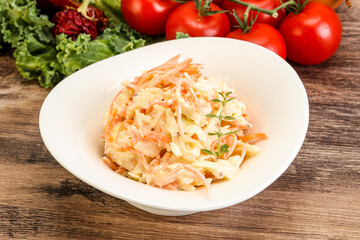 Vegetarian Cole slaw salad with cabbage