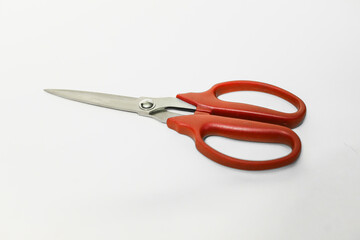 Red Scissors on white Background Isolated Tool 2
