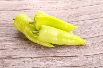 Green ripe fresh bell pepper