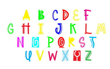 English Alphabet Letters Colorful Learning Letters for Children 