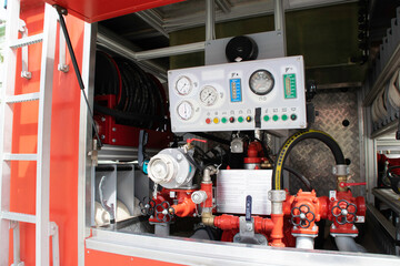 Firefighter equipment during the mission. 