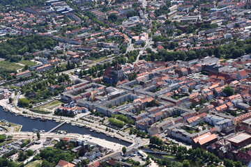 Obraz premium Greifswald, Altstadt mit Hansering 2016