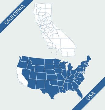 California county map USA
