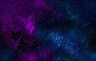 Fototapeta na wymiar pink and blue galaxy space background 