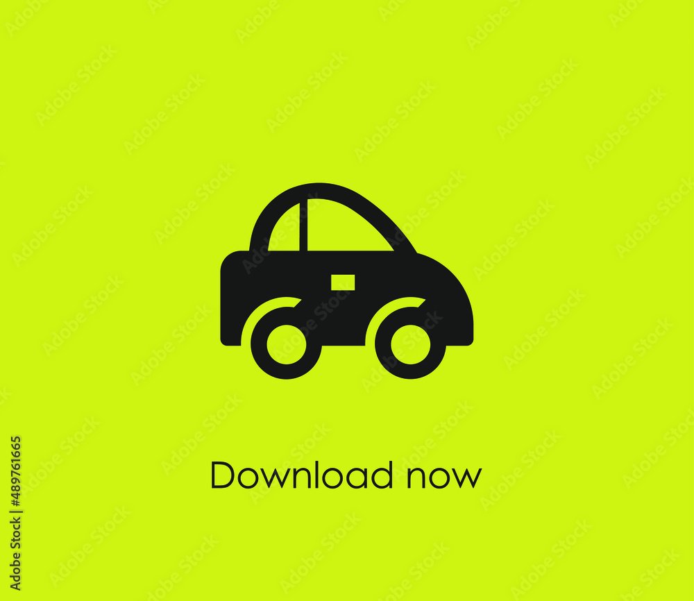 Poster car vector icon. editable stroke. symbol in line art style for design, presentation, website or apps