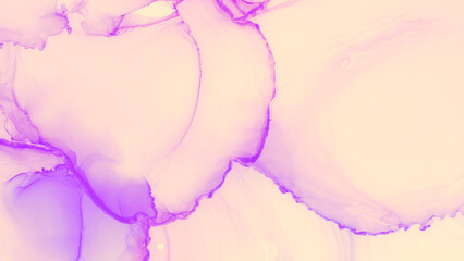 Tender Alcohol Ink. Coral Silky Paper.