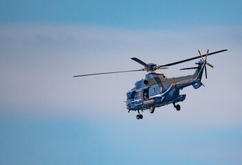 German Federal Police helicopter in flight