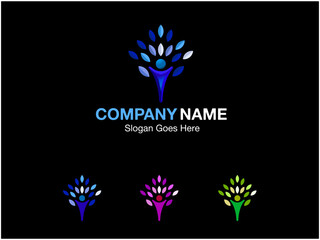 pediatric wellness nature green logo