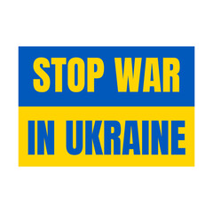 Stop war in Ukraine symbol icon