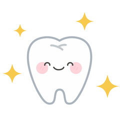 健康的な歯のキャラクター