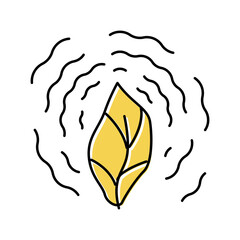 dry leaf phytotherapy color icon vector illustration