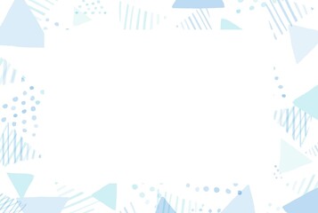 シンプルな青色の三角形のフレーム