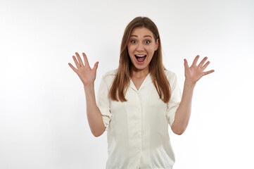 girl on white background