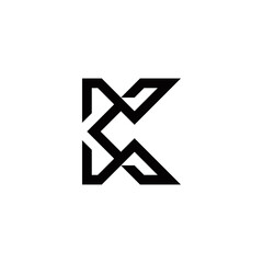 k c kc ck initial logo design vector template
