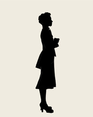 silhouette of a girl
