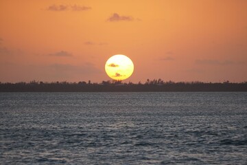 Beautiful sunset near Key Colony Beach, Marathon, Florida, U.S
