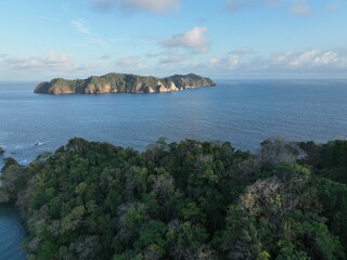 Aerial View of Isla Tortuga from the Curu National Park in Puntarenas, Costa Rica