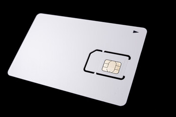 無地の白いSIMカード クローズアップイメージ