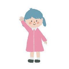 女の子の全身イラスト1
