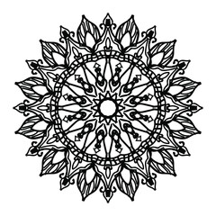 Hand drawn mandala. decoration in ethnic oriental  doodle ornament.