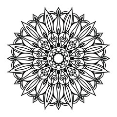 Hand drawn mandala. decoration in ethnic oriental  doodle ornament.