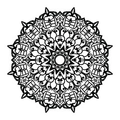 Hand drawn mandala. decoration in ethnic oriental  doodle ornament.