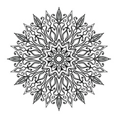 Hand drawn mandala. decoration in ethnic oriental  doodle ornament.