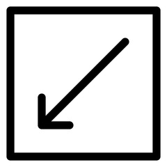 bottom left line icon