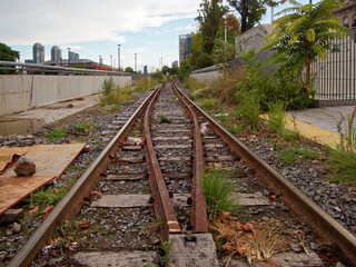 Old train tracks - 489777866