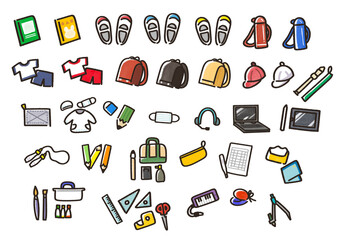 入学準備イラストアイコンセット