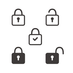 シンプルなセキュリティのアイコンセット