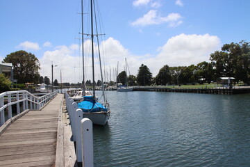Fototapeta premium The Moyne River, Port Fairy, Victoria, Australia.