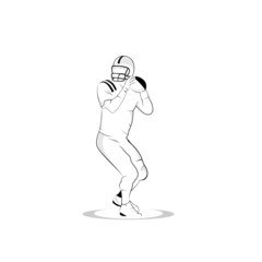 icon outline football player