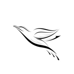 outline bird logo design