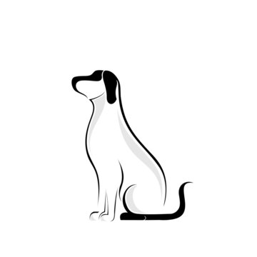 icon outline dog logo design