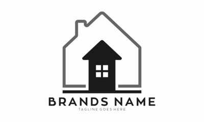 Simple property construction vector logo