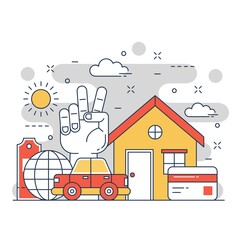 Travel concept website illustration design 1