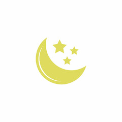 Moon icon design template illustration vector