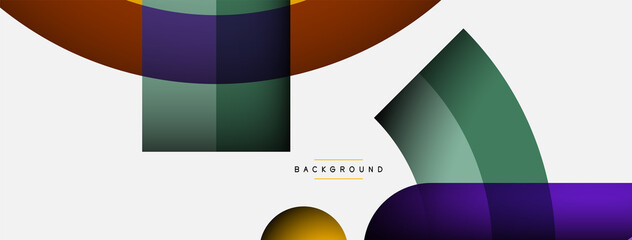 Obraz premium Trendy shapes, color minimal design composition, lines and shadows for wallpaper banner background or landing page