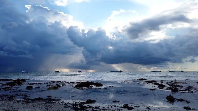 Time lapse of the sea and clouds