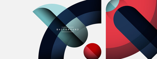 Trendy shapes, color minimal design composition, lines and shadows for wallpaper banner background or landing page