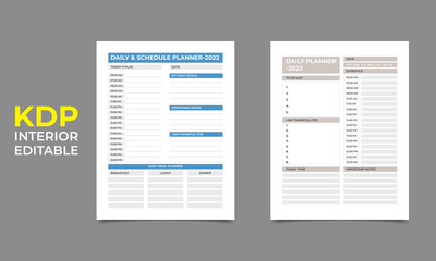 Creative daily planner template design.