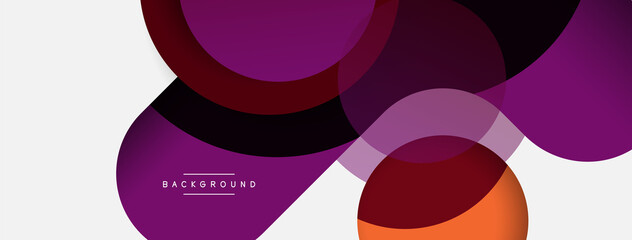 Fototapeta premium Creative geometric wallpaper. Minimal abstract background. Circles composition vector illustration for wallpaper banner background or landing page
