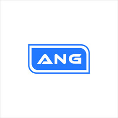 Fototapeta premium ANG letter logo abstract design. ANG unique design, ANG letter logo design on white background. ANG creative initials letter logo concept. 